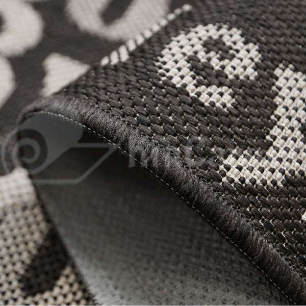 Килим безворсовий Flex (19501/80) Grey/Black - Зображення 2