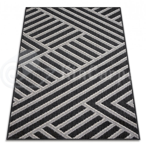 Килим безворсовий Flex (19652/80) Grey/Black - Зображення 2