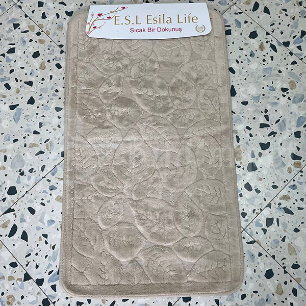 Котонові килимки Esila Life (1х0.6 м + 0.6х0.5 м) Dark Beige
