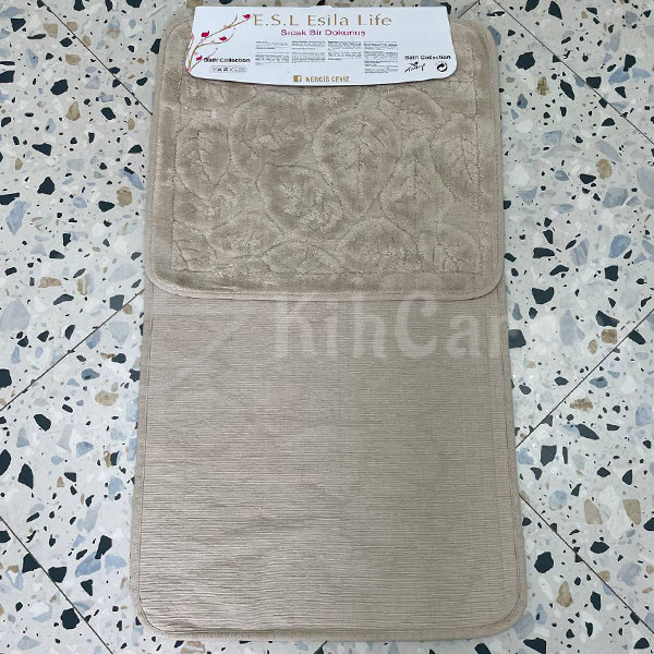 Котонові килимки Esila Life (1х0.6 м + 0.6х0.5 м) Dark Beige - Зображення 4